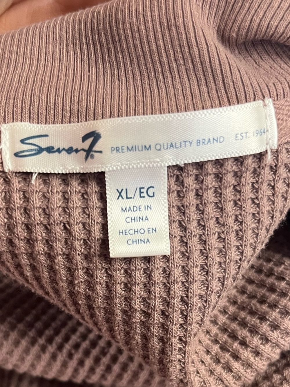 Seven7 waffle knit top size XL - Picture 7 of 9